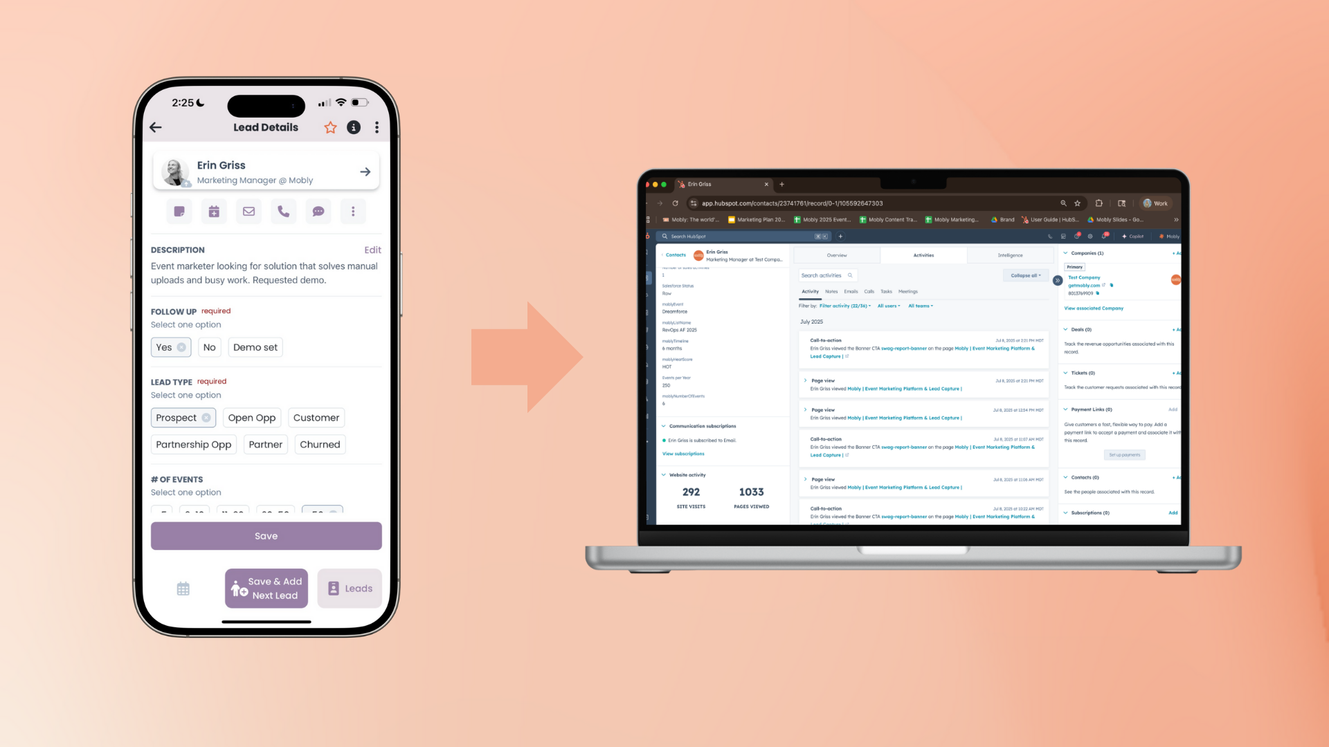 Capture leads from anywhere and see them in your CRM